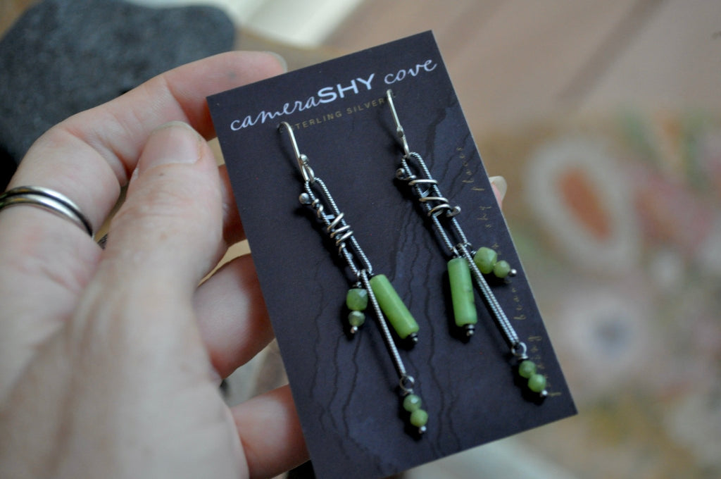 Jade | Link Earrings | Ready to Ship - cameraSHY cove