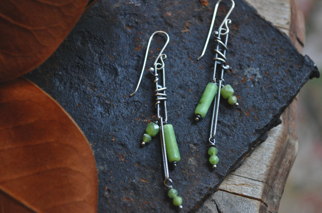 Jade | Link Earrings | Ready to Ship - cameraSHY cove