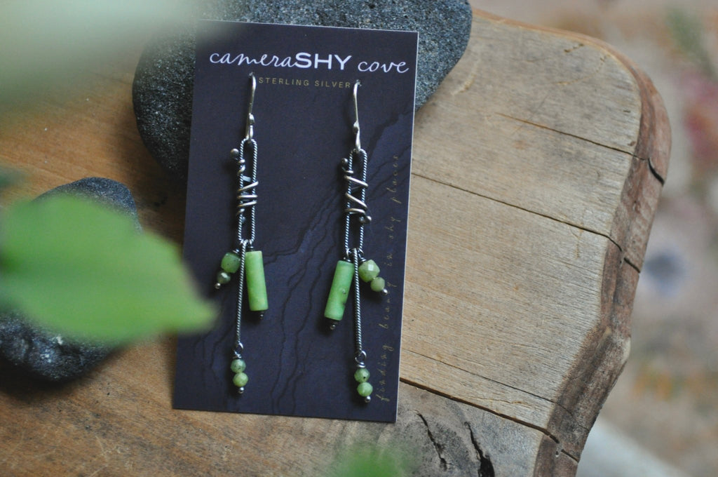 Jade | Link Earrings | Ready to Ship - cameraSHY cove