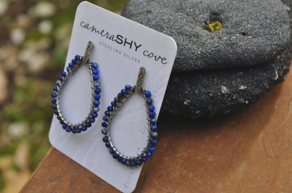 Lapis | Dune Earrings | Ready to Ship - cameraSHY cove