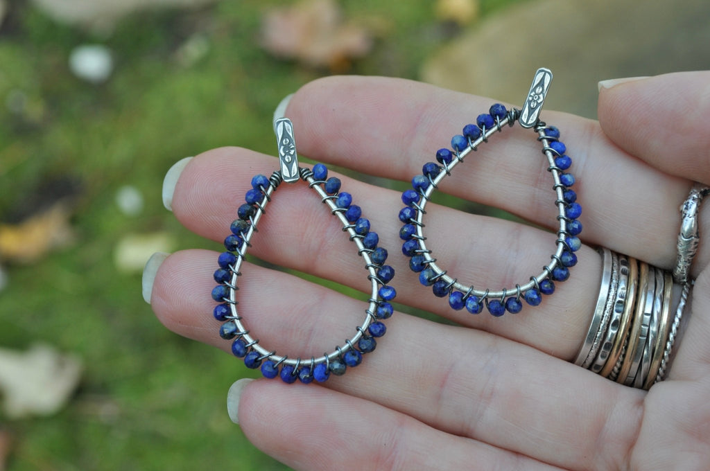 Lapis | Dune Earrings | Ready to Ship - cameraSHY cove