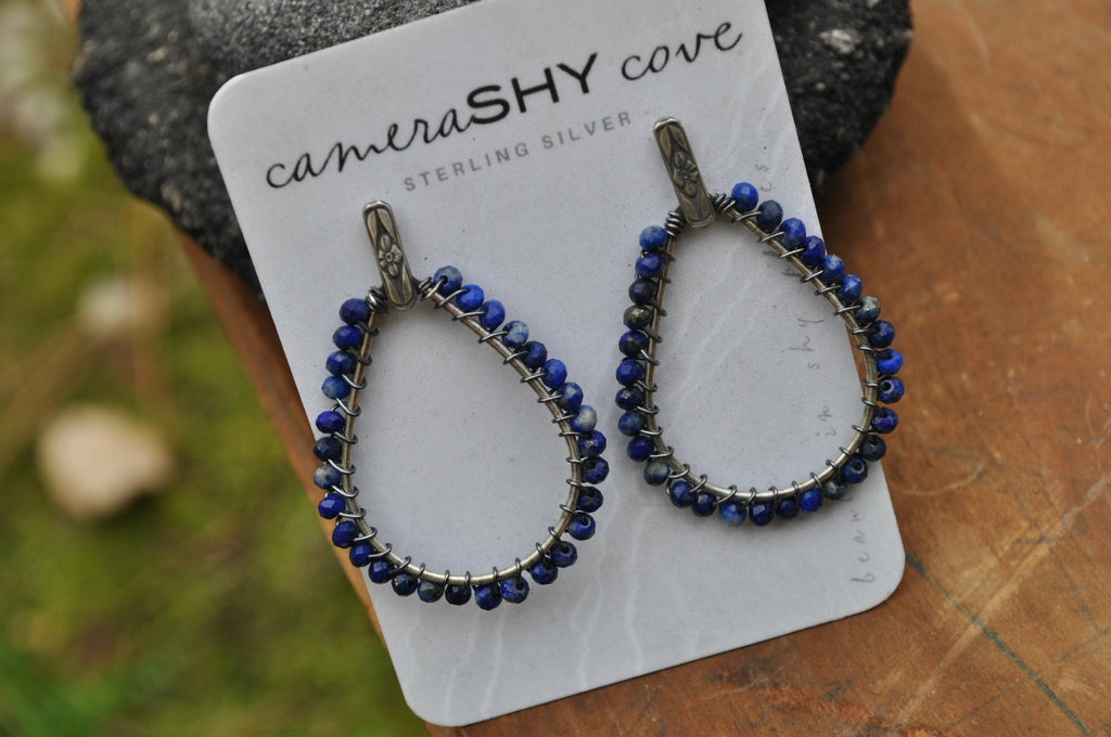 Lapis | Dune Earrings | Ready to Ship - cameraSHY cove