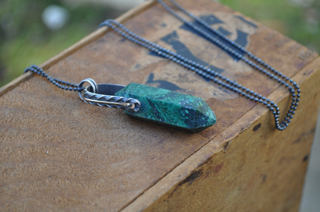 Malachite | Axel Necklace | Ready to ship - cameraSHY cove