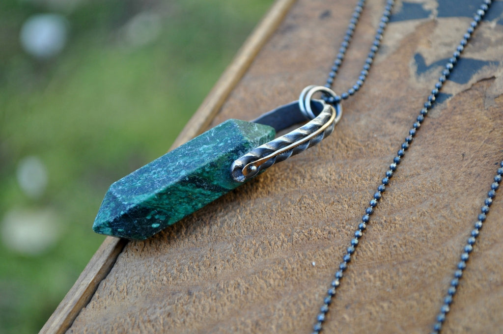 Malachite | Axel Necklace | Ready to ship - cameraSHY cove