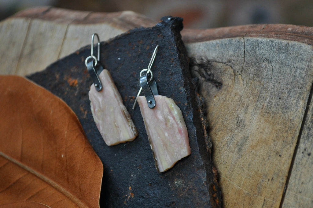 Mexican Opal | Hinge Earrings - cameraSHY cove