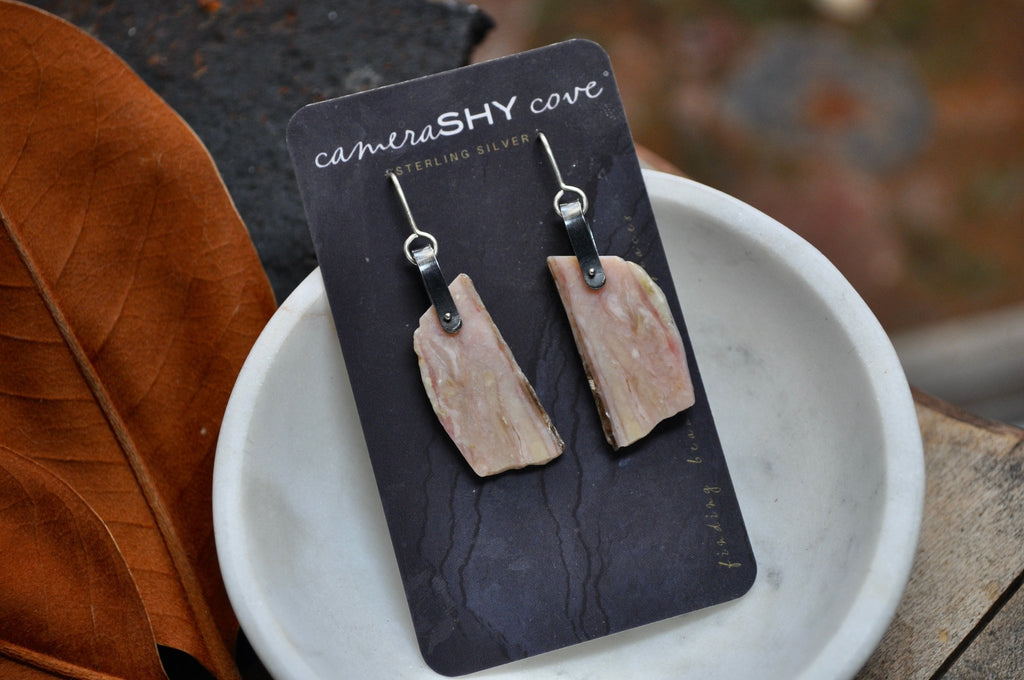 Mexican Opal | Hinge Earrings - cameraSHY cove