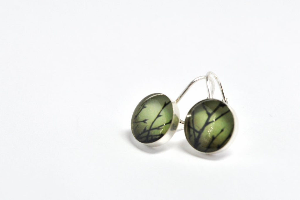 OLIVE. Leverback Earrings. Made to order - cameraSHY cove