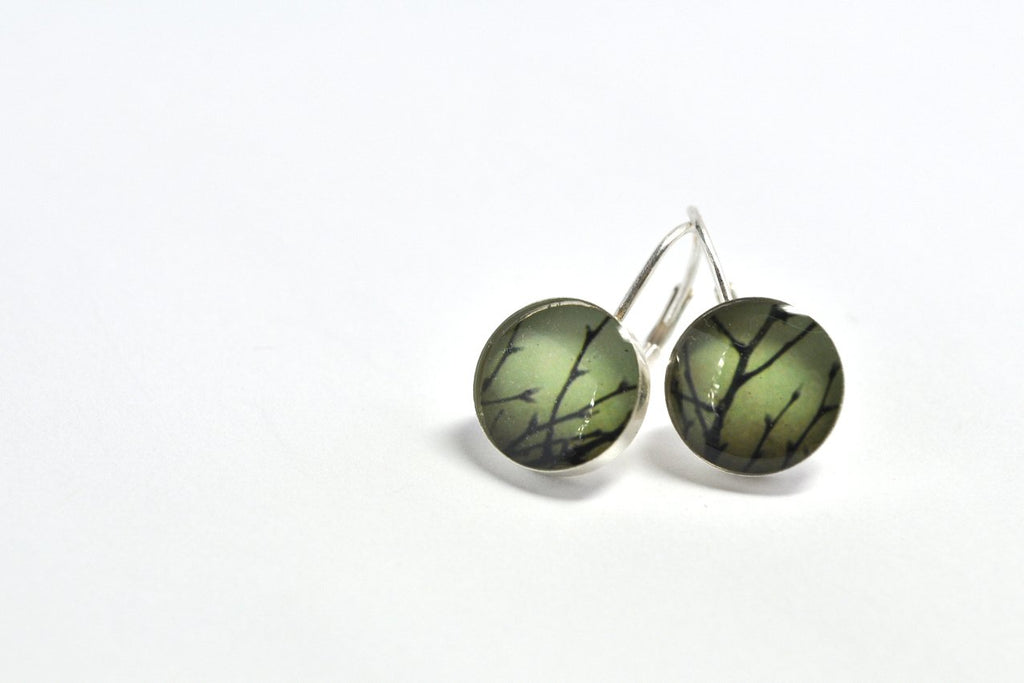 OLIVE. Leverback Earrings. Made to order - cameraSHY cove