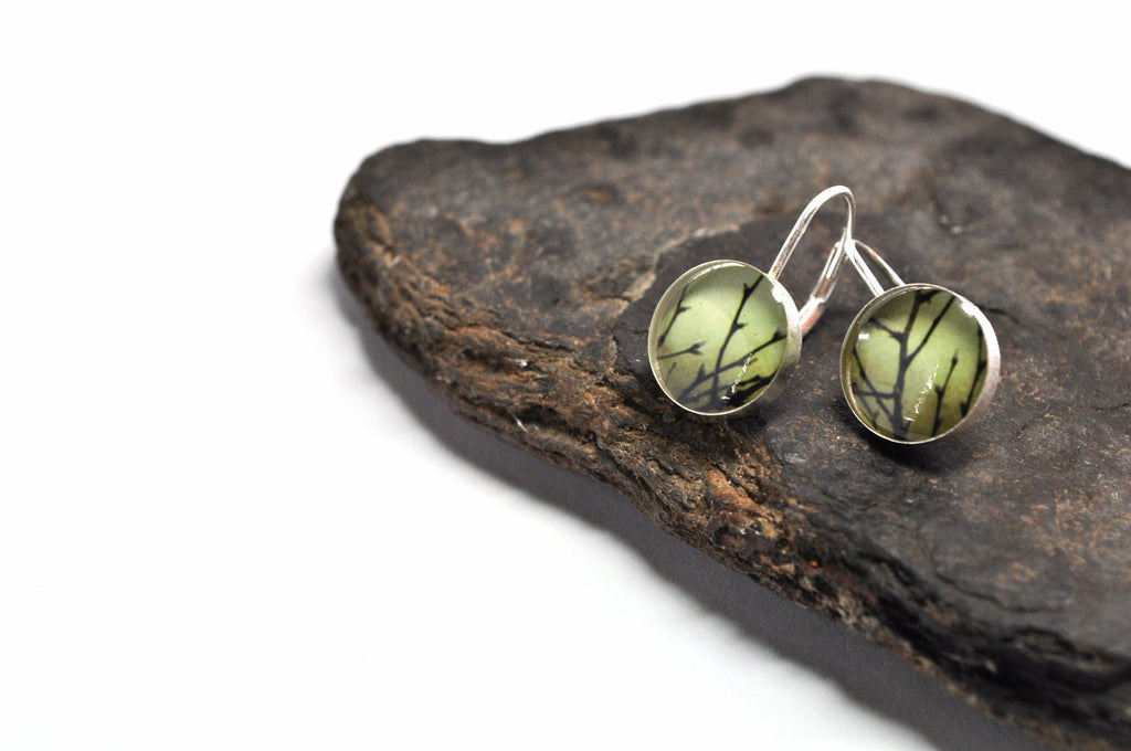 OLIVE. Leverback Earrings. Made to order - cameraSHY cove