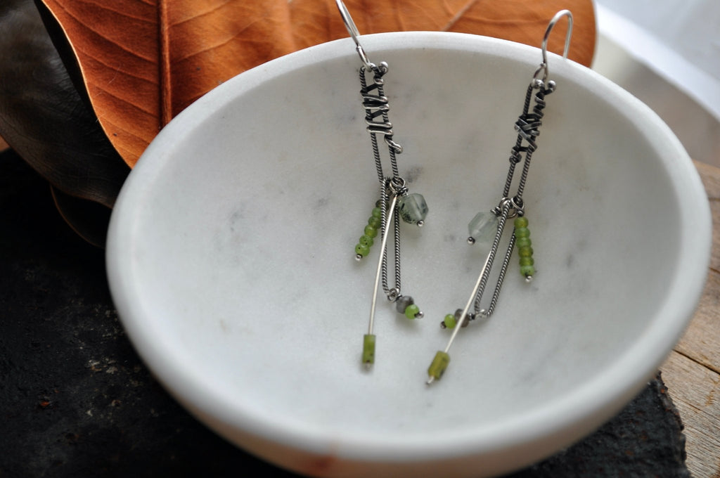 Olivine Jade | Link Earrings | Ready to Ship - cameraSHY cove