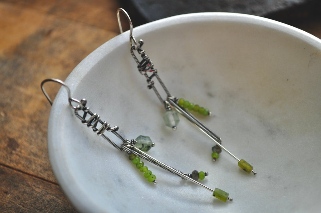 Olivine Jade | Link Earrings | Ready to Ship - cameraSHY cove