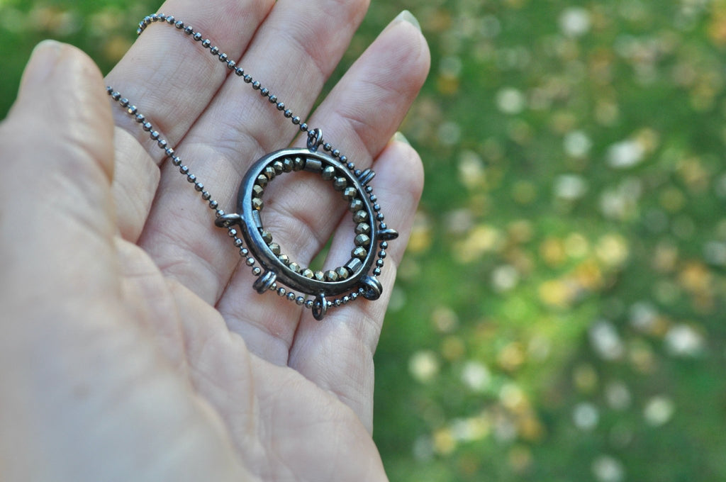 Pyrite | Suspension Necklace | Ready to Ship - cameraSHY cove