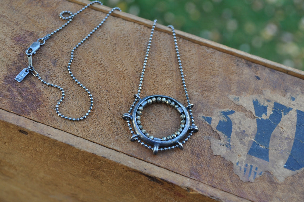 Pyrite | Suspension Necklace | Ready to Ship - cameraSHY cove