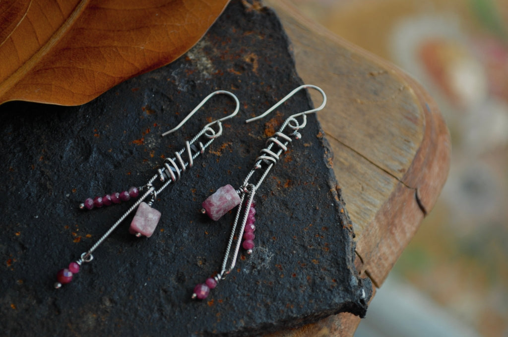 Ruby | Link Earrings | Ready to Ship - cameraSHY cove