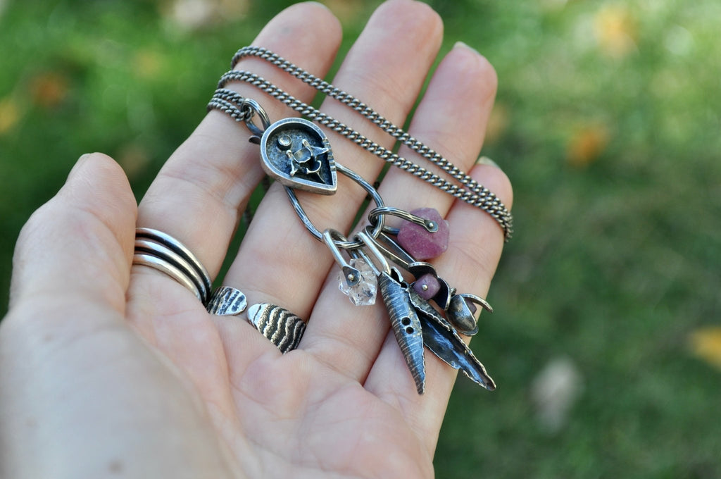 Ruby + Rattlesnake Forager Necklace | Ready to ship - cameraSHY cove