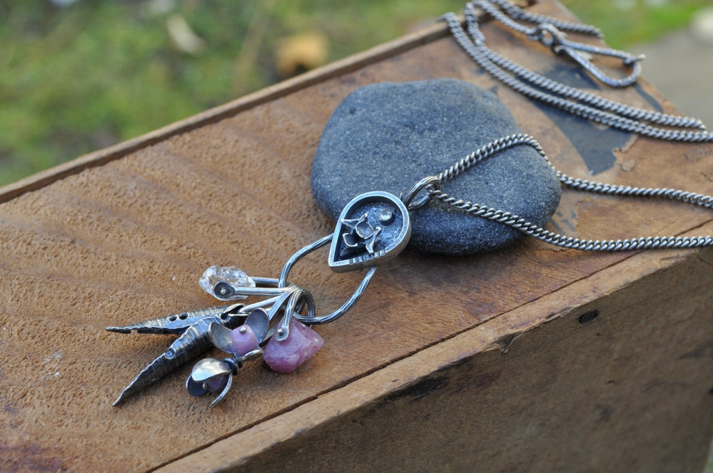 Ruby + Rattlesnake Forager Necklace | Ready to ship - cameraSHY cove