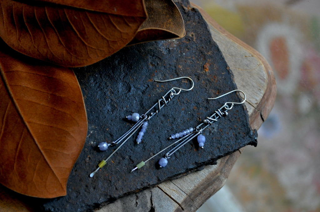 Tanzanite | Link Earrings | Ready to Ship - cameraSHY cove