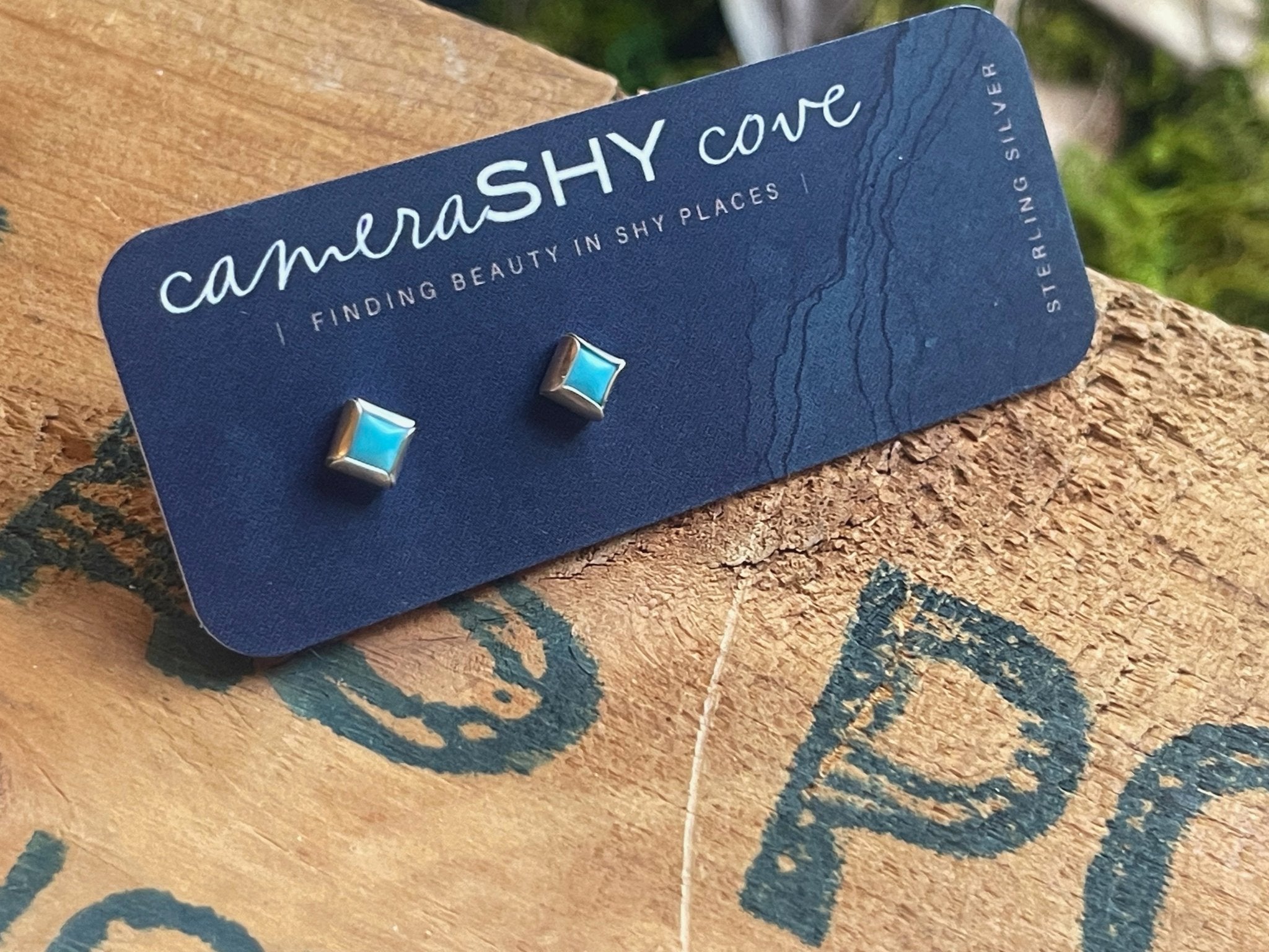 Turquoise | Beatrix studs | Ready to ship - cameraSHY cove