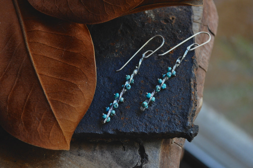 Turquoise | Pokeberry Dangles | Ready to Ship - cameraSHY cove