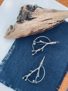 Twig and Sapphire Earrings | Ready to Ship - cameraSHY cove