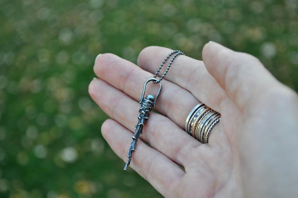 Twig + Turquoise Necklace | Ready to Ship - cameraSHY cove