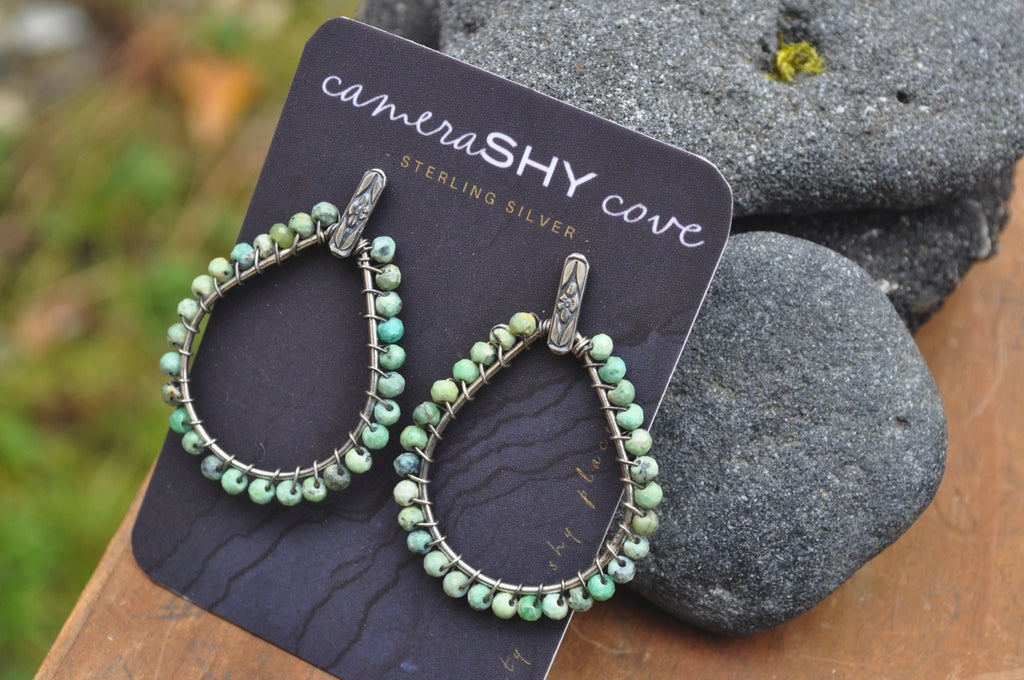 Variscite | Dune Earrings | Ready to Ship - cameraSHY cove