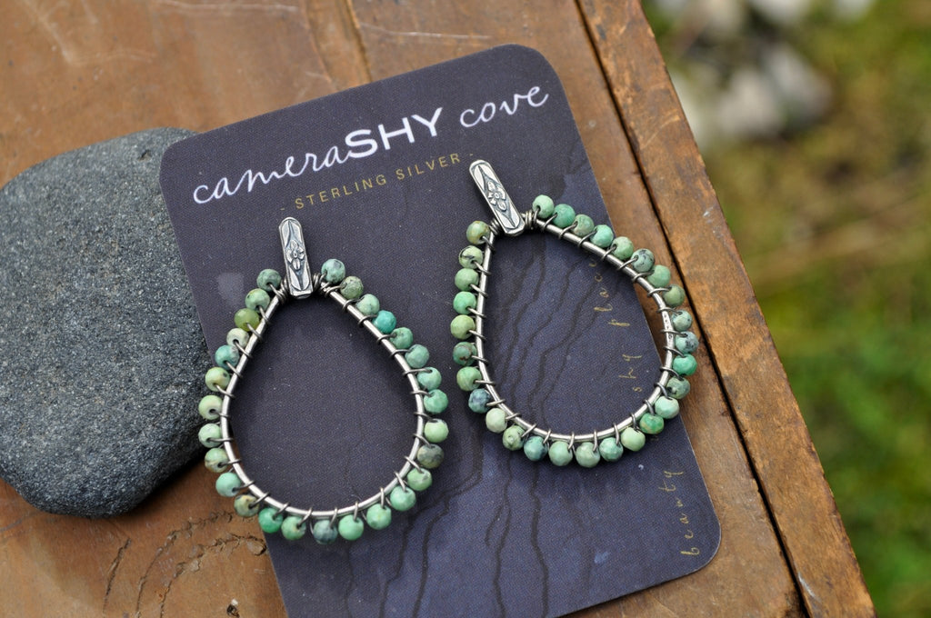 Variscite | Dune Earrings | Ready to Ship - cameraSHY cove