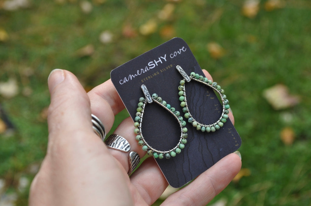 Variscite | Dune Earrings | Ready to Ship - cameraSHY cove