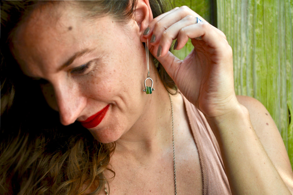 Axel Earrings. Roman glass - cameraSHY cove